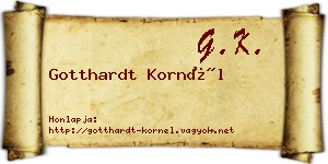Gotthardt Kornél névjegykártya