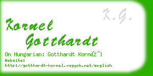 kornel gotthardt business card